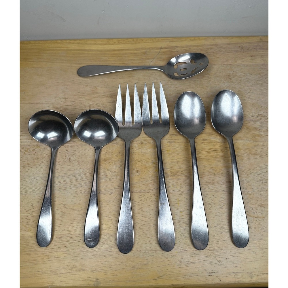 Stanley Roberts Stainless Flatware 7 Replacement Pieces Satin Modern Taiwan‎ SRB